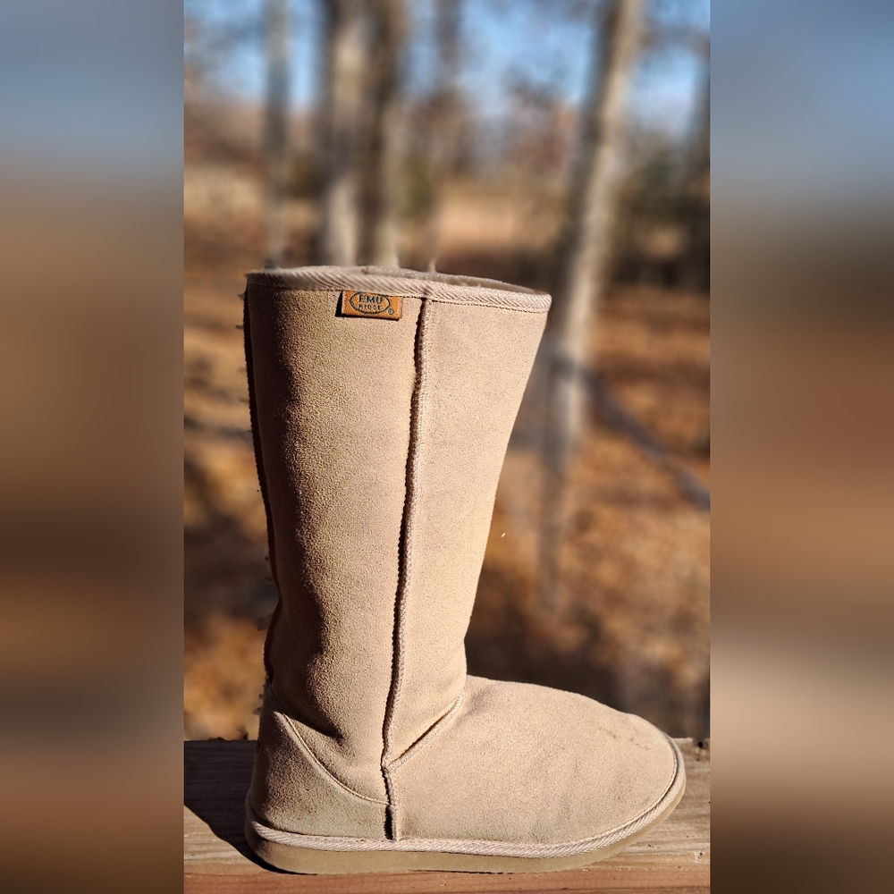 Emu Ridge Australia Beige Suede Shearling boots W10/M9
